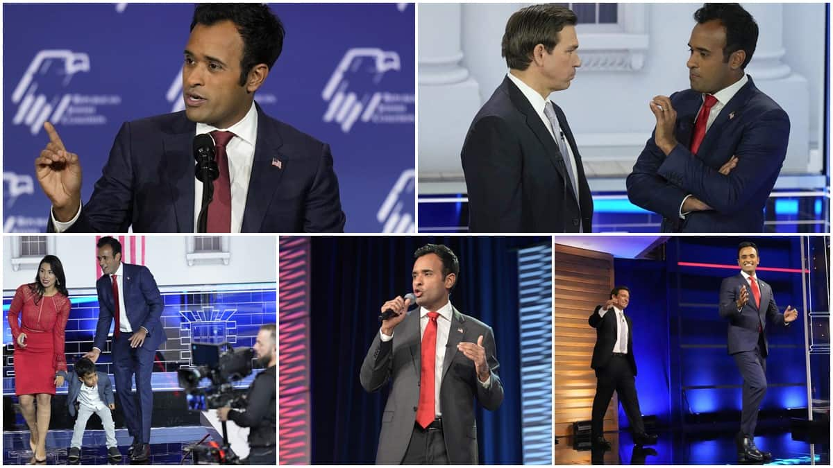 In Pictures | Spotlight shines on Vivek Ramaswamy as he takes center stage in the 2024 Republican presidential debate