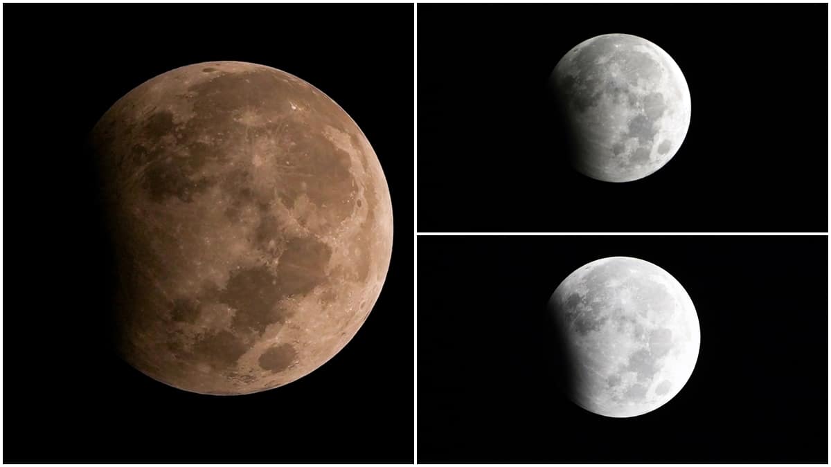 Lunar Eclipse 2023: Cosmic wonder captured! See stunning visuals of ‘Chandra Grahan’